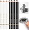 12-Piece Oil-Based Colored Pencils – 6 Black & 6 White for Drawing & Sketching